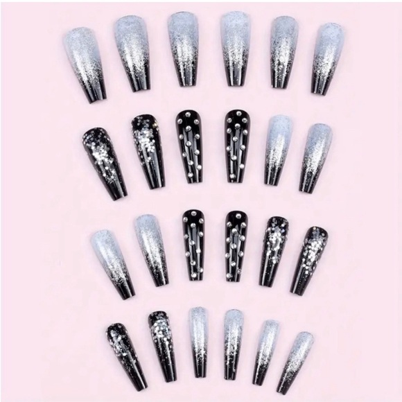 Glamour Rhinestones Sequins and Glitter Press on Nails , Nail Accessories. - Picture 2 of 4